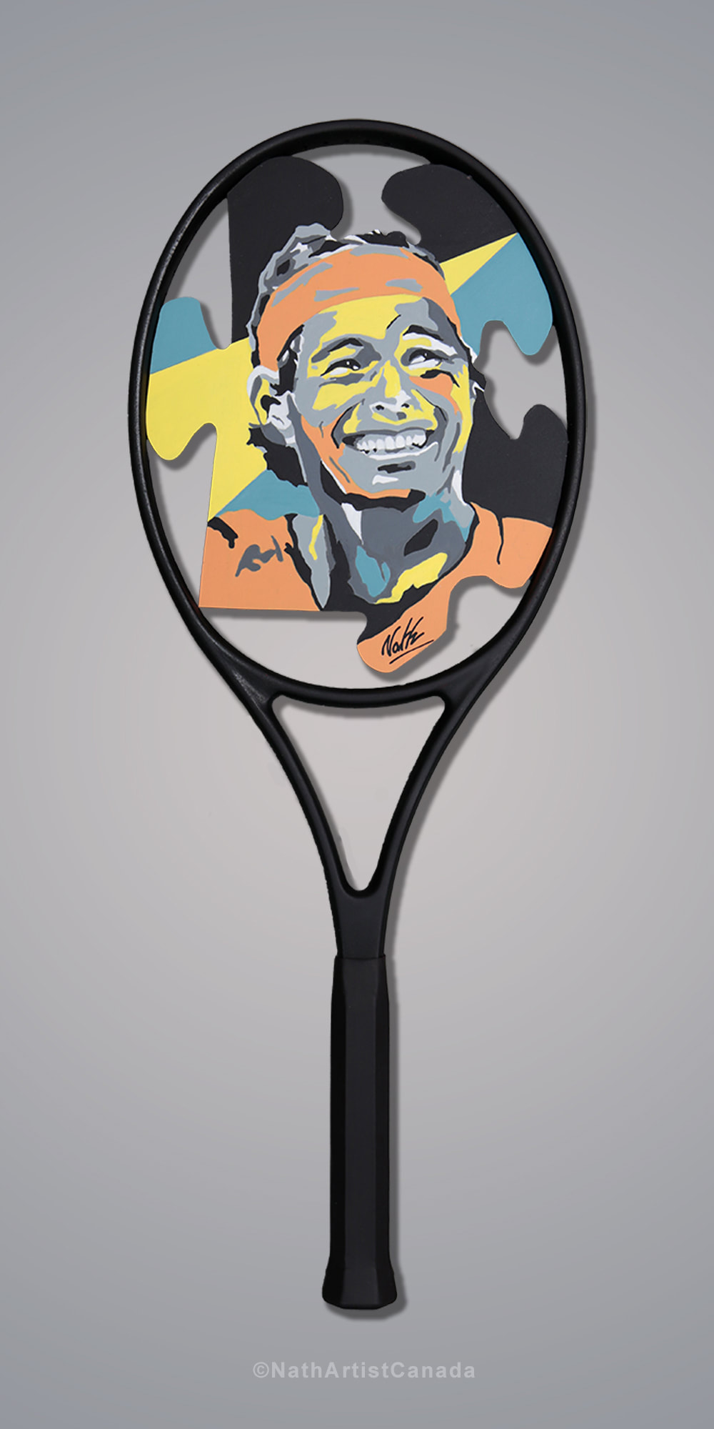 Andy Murray portrait painting