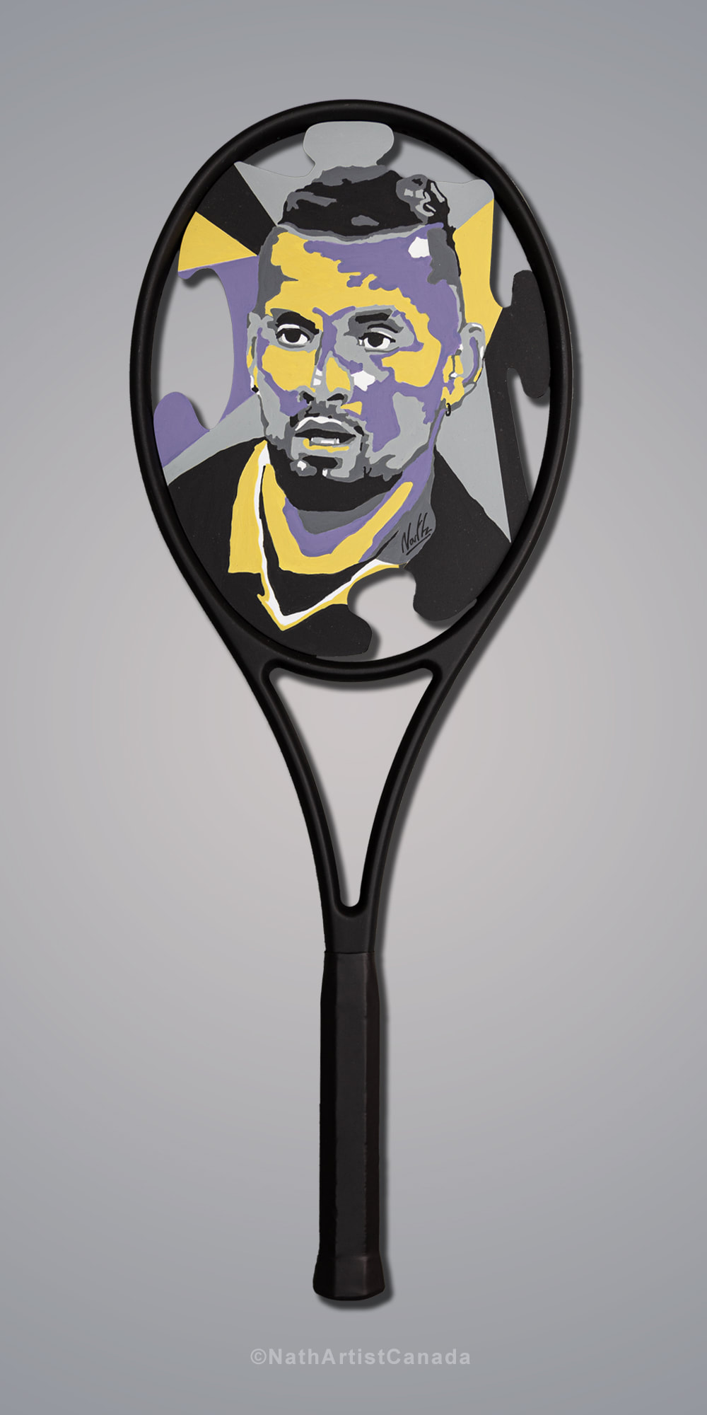 Nick Kyrgios Portraiture, Nath Artist Canada, Tennis fan gift, Tennis Collection, ATP tour player